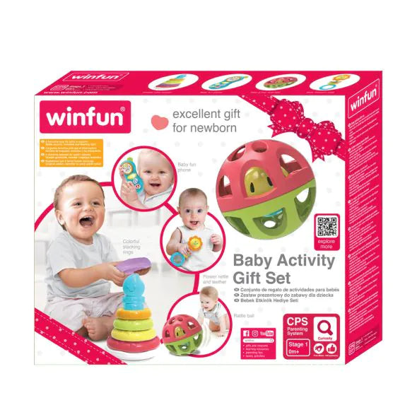 Coffret Jeux Bebe-4pcs-Baby Activity Gift Set+0mois