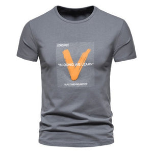 Importé - T-Shirt Hommes Décontractés Manches Courtes En Coton Elastique