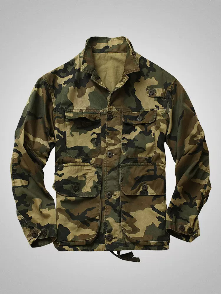 Importé - Jacket Camouflage Coton Lourd Homme Manche Longue