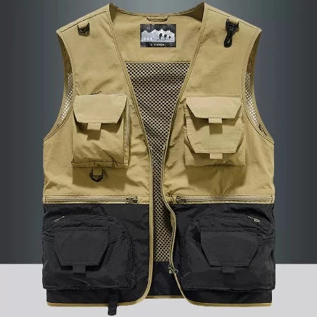 Importé - Gilet Homme Gilet Multi-Poches Sans Manches