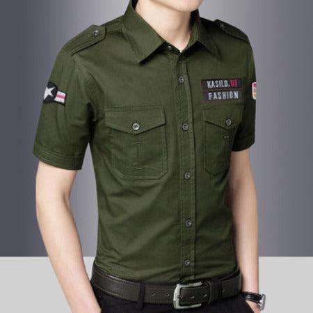 Importé - Chemise Homme Décontracté A Manches Courtes Coton 100 %