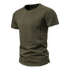 Importé - T-Shirt Hommes Décontractés Col Rond Manches Courtes Style Américain