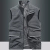 Importé - Chemise Pull Homme Style Gilet Multi-Poches Sans Manches