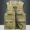 Importé - Gilet en Polyester pour Homme Slim Multi-Poches Sans Manches