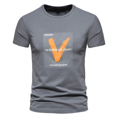 Importé - T-Shirt Hommes Décontractés Manches Courtes En Coton Elastique