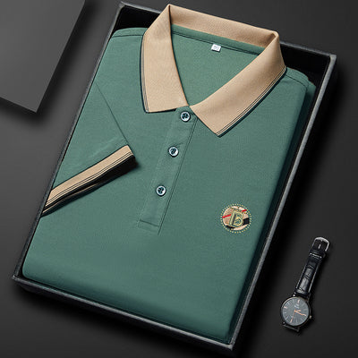 Importé -  T-Shirt Polo Homme Manches Courtes Décontracté En Coton