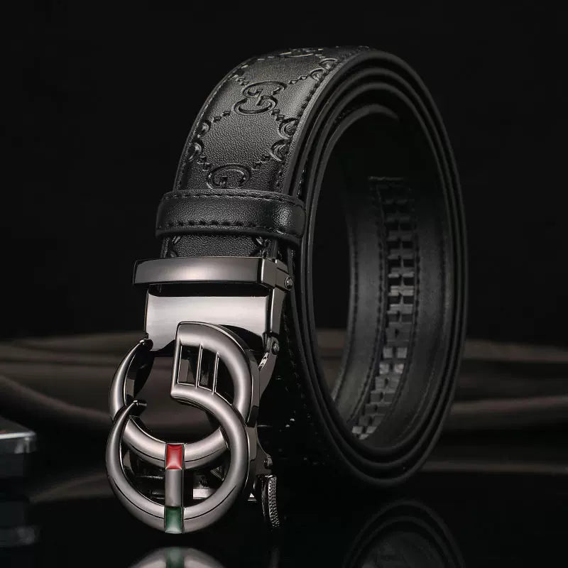 Importé - Ceinture Homme Décontractée A Boucle Automatique 100% En Cuir