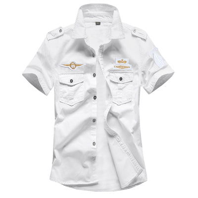 Importé - Chemise Homme Décontracté A Manches Courtes Coton 100 %