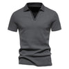 Importé - T-Shirt Polo Coton Hommes Décontractés Col V