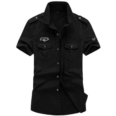 Importé - Chemise Homme Décontracté A Manches Courtes Coton 100 %