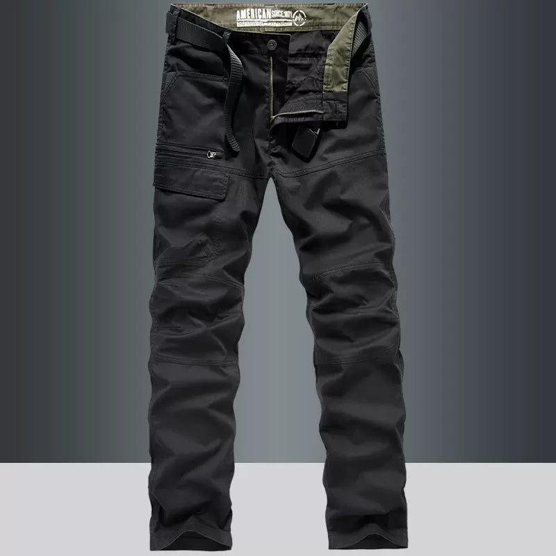 Importé - Pantalon Homme Décontracté Ample Multi-Porches En Coton