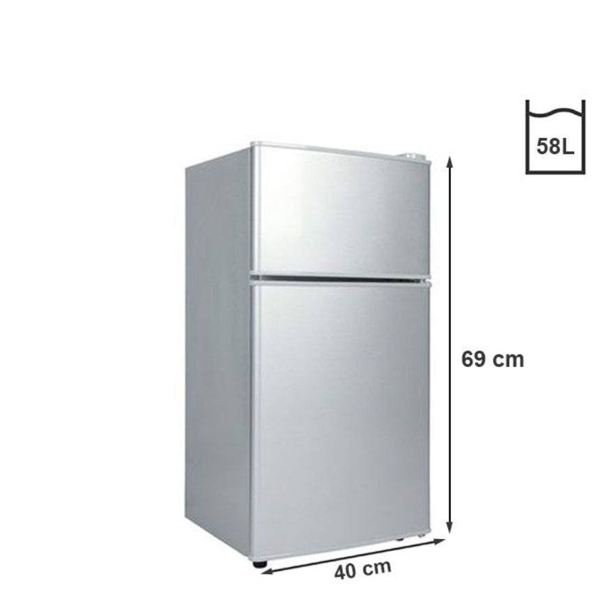 NASCO REFRIGERATEUR DOUBLE PORTES 58LT NET ECO D'ENERGIE - NASF2-100FL-DS