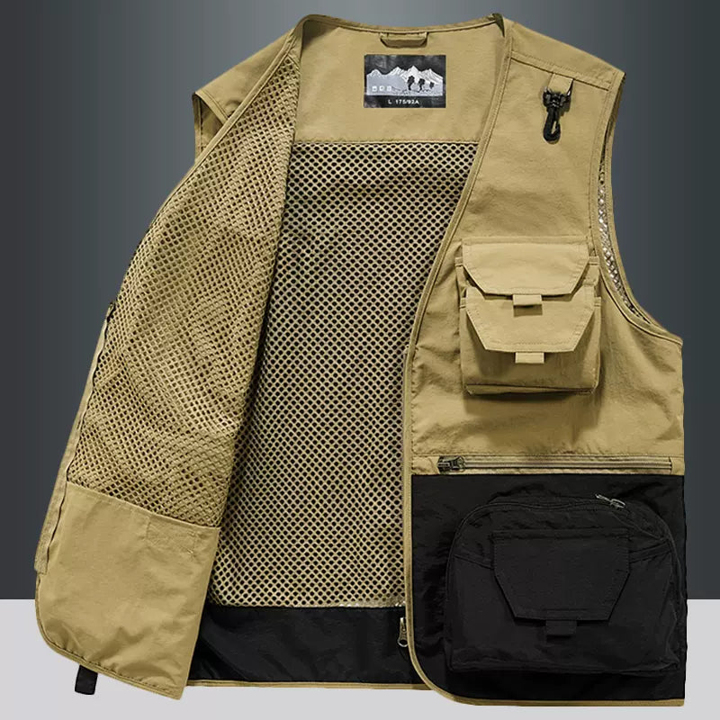Importé - Gilet Homme Gilet Multi-Poches Sans Manches