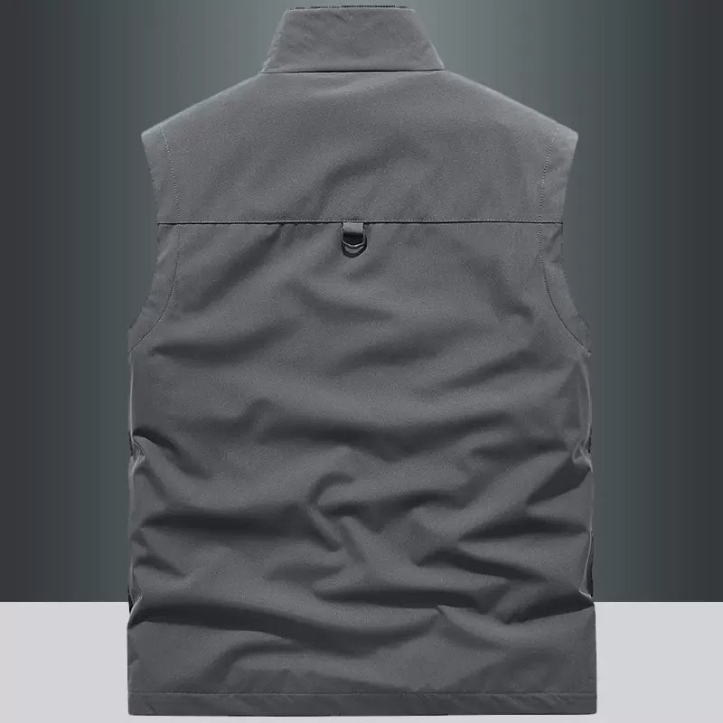 Importé - Chemise Pull Homme Style Gilet Multi-Poches Sans Manches