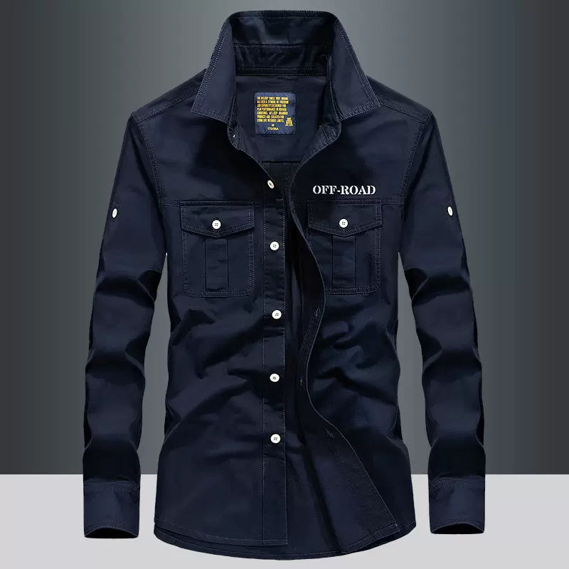 Importé - Chemise Pur Coton Homme Slim Fit Manches Longues