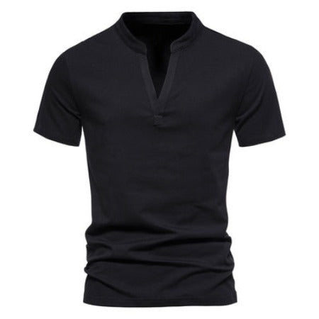 Importé - T-Shirt Sport Hommes Décontractés Col V Manches Courtes En Coton