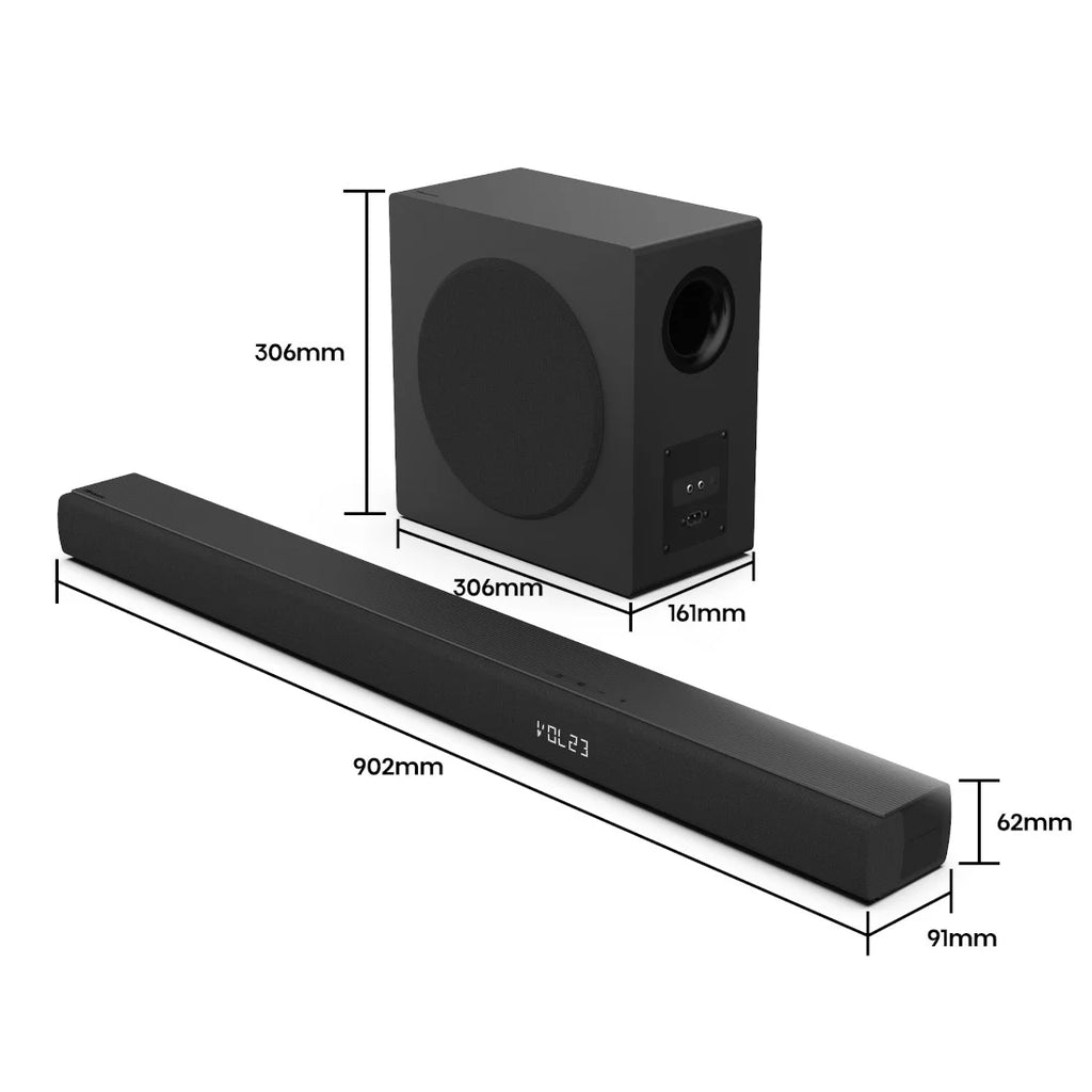 HISENSE BARRE DE SON 480W AVEC CAISSON DE BASSES SANS FIL - 3.1CH - HS3100