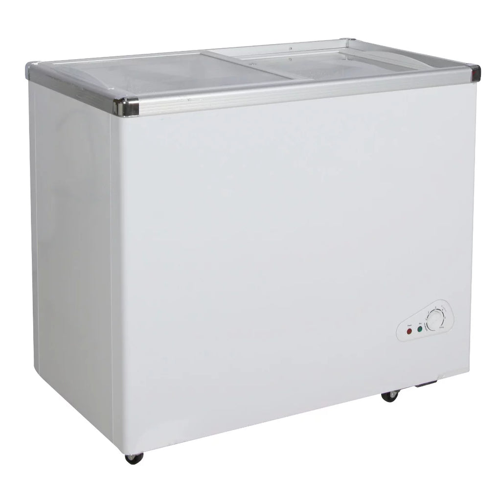 NASCO CONGELATEUR HORIZONTAL DEUX PORTES VITRE ECONOMIE D'ENERGIE- 355LT - NAS-FS355FL