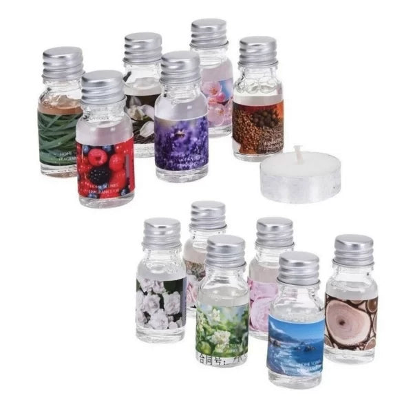 Coffret Senteur-15pcs-Bruleur+Bougies CP+ Senteurs Liquides