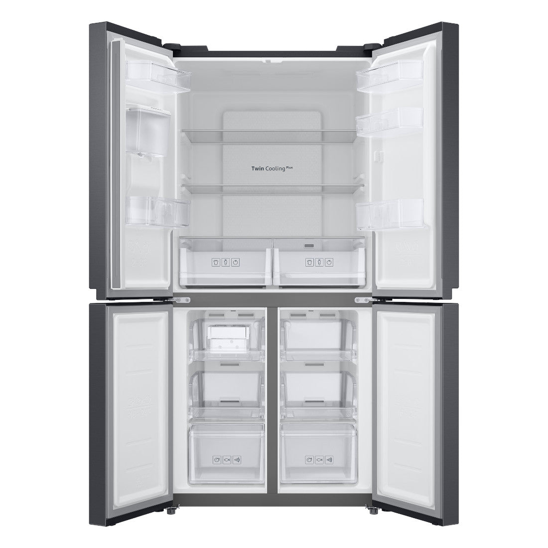 SAMSUNG REFRIGERATEUR 488L MULTIPORTES 4 PORTES TWIN COOLING INVERTER - DISTRIBUTEUR D'EAU - RF48A401EB4/EF