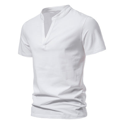 Importé - T-Shirt Sport Hommes Décontractés Col V Manches Courtes En Coton