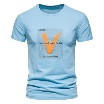 Importé - T-Shirt Hommes Décontractés Manches Courtes En Coton Elastique