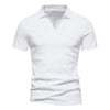 Importé - T-Shirt Polo Coton Hommes Décontractés Col V