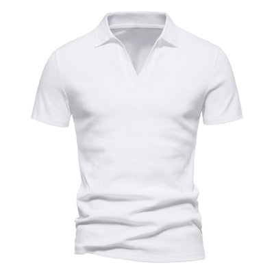 Importé - T-Shirt Polo Coton Hommes Décontractés Col V