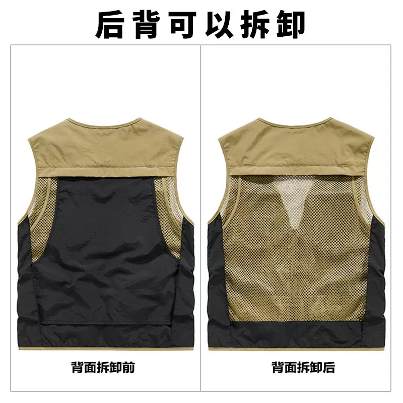 Importé - Gilet Homme Gilet Multi-Poches Sans Manches