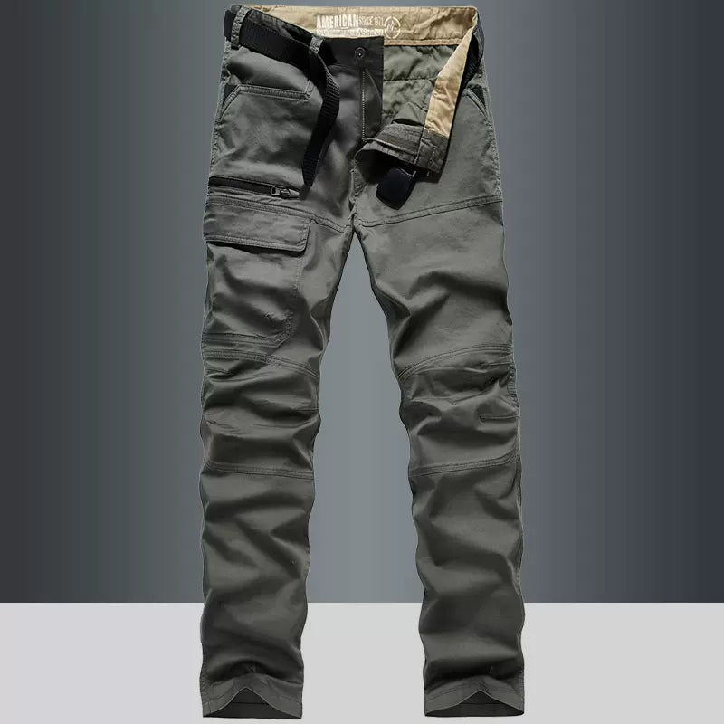 Importé - Pantalon Homme Décontracté Ample Multi-Porches En Coton