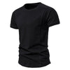 Importé - T-Shirt Hommes Décontractés Col Rond Manches Courtes Style Américain