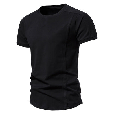 Importé - T-Shirt Hommes Décontractés Col Rond Manches Courtes Style Américain