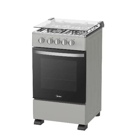 MIDEA GAZINIERE 4 FEUX COUV. VITRÉE - ALLUM. AUTO. - SP5055T082-SGH
