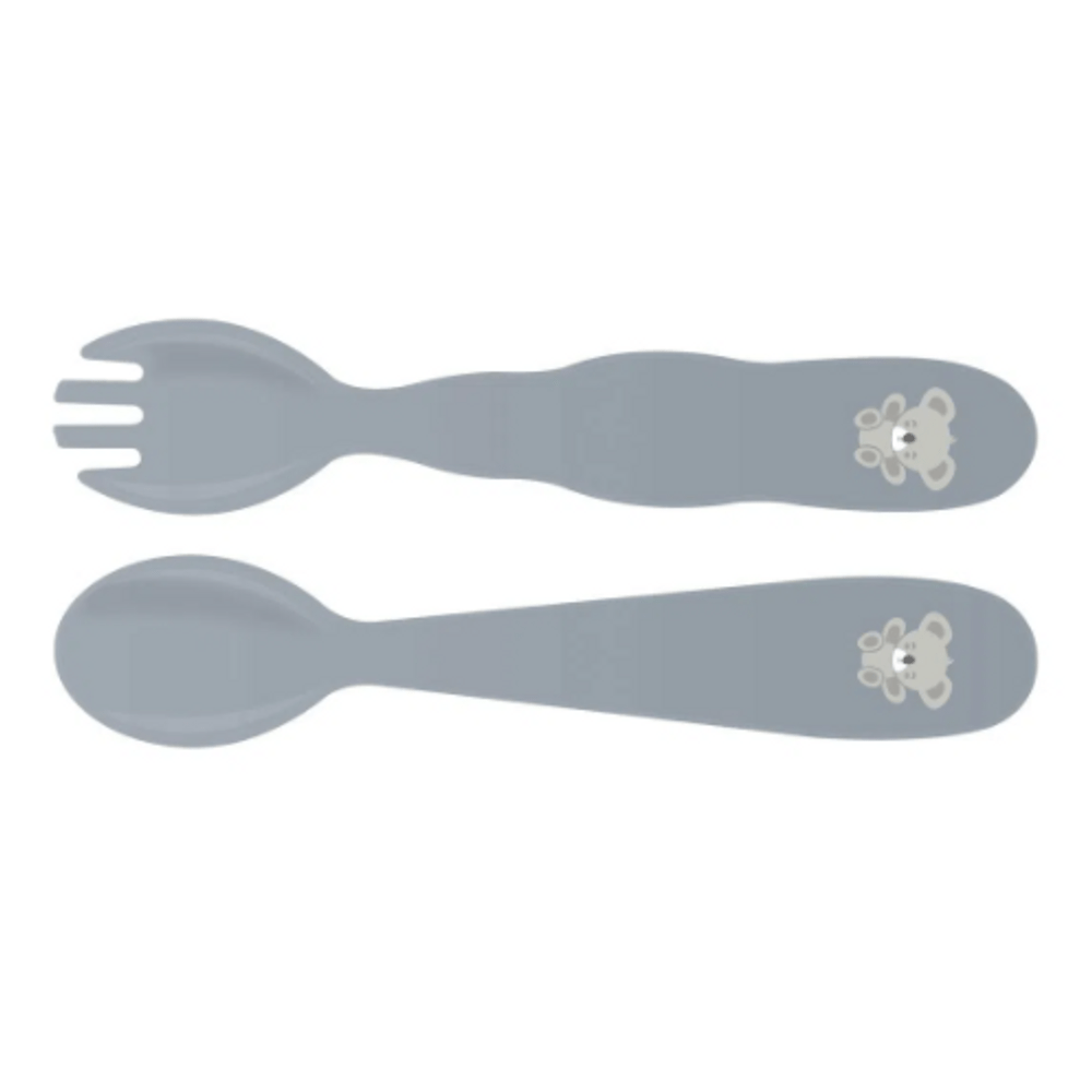 COUVERTS POUR BEBE-2PCS-TRAMONTINA-LE PETIT-GRIS