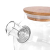 Theiere-1L-Verre+Filtre Couvercle en Bambou