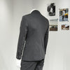Importé - Ensemble Costume Gris Slim Fit Homme 2 Pièces 2 Boutons