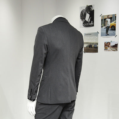 Importé - Ensemble Costume Gris Slim Fit Homme 2 Pièces 2 Boutons