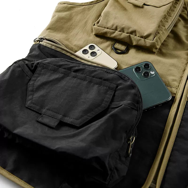 Importé - Gilet Homme Gilet Multi-Poches Sans Manches