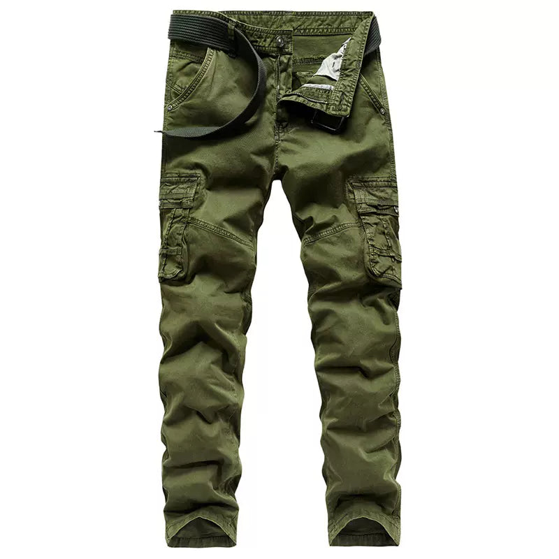 Importé - Pantalon Cargo Homme Pur Coton Slim Décontracté