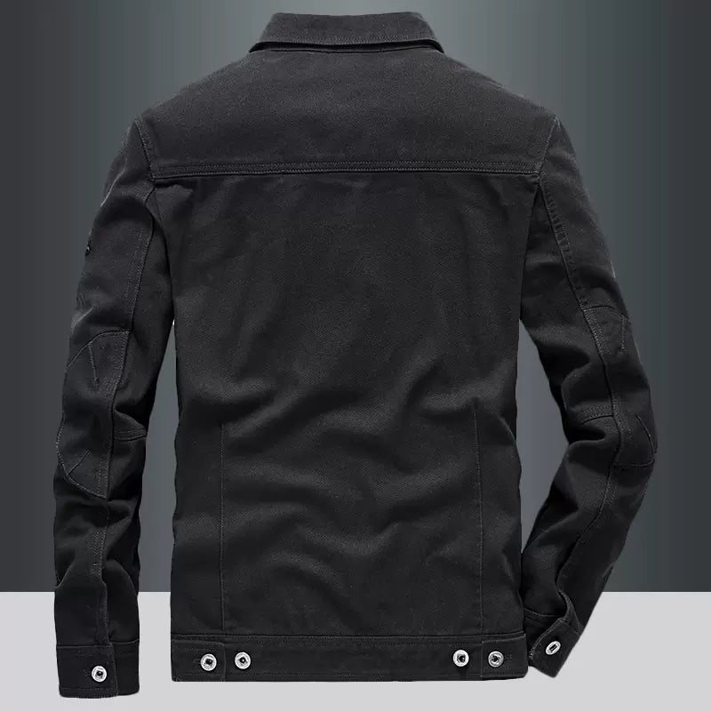 Importé - Jacket Pur Coton Jean Slim Homme Manches Longues