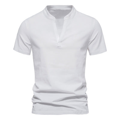 Importé - T-Shirt Sport Hommes Décontractés Col V Manches Courtes En Coton