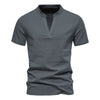 Importé - T-Shirt Sport Hommes Décontractés Col V Manches Courtes En Coton