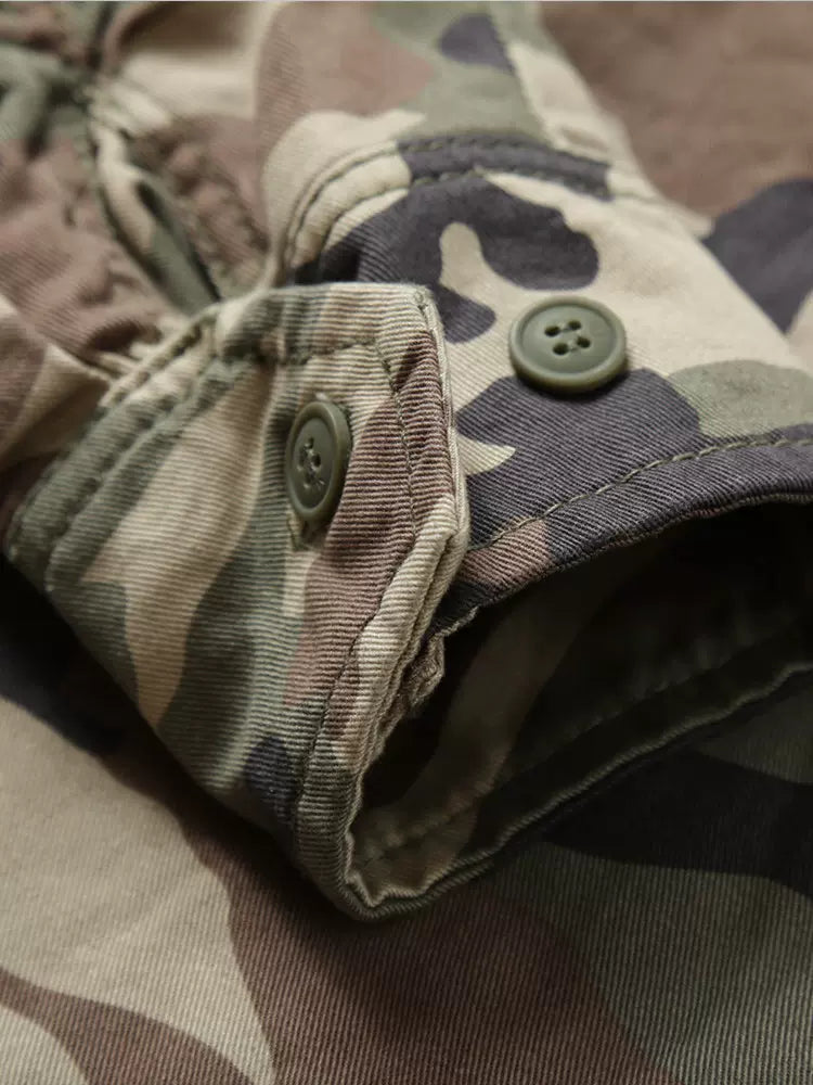 Importé - Jacket Camouflage Coton Lourd Homme Double Manche Longue