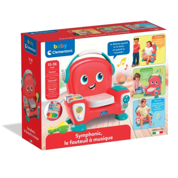 Clementoni Baby Symphonic,Le Fauteuil A Musique Interactif 4 modes 12-36mois