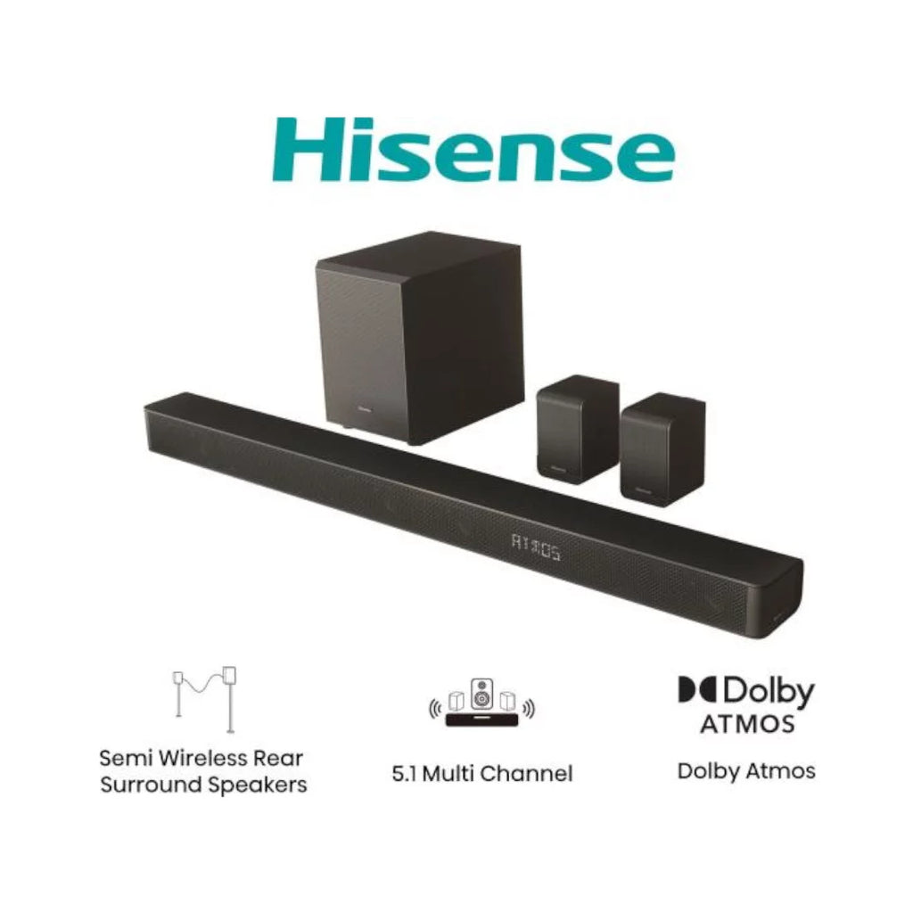 HISENSE BARRE DE SON 5.1CH SANS FIL DOLBY ATMOS 580W- AX5100Q