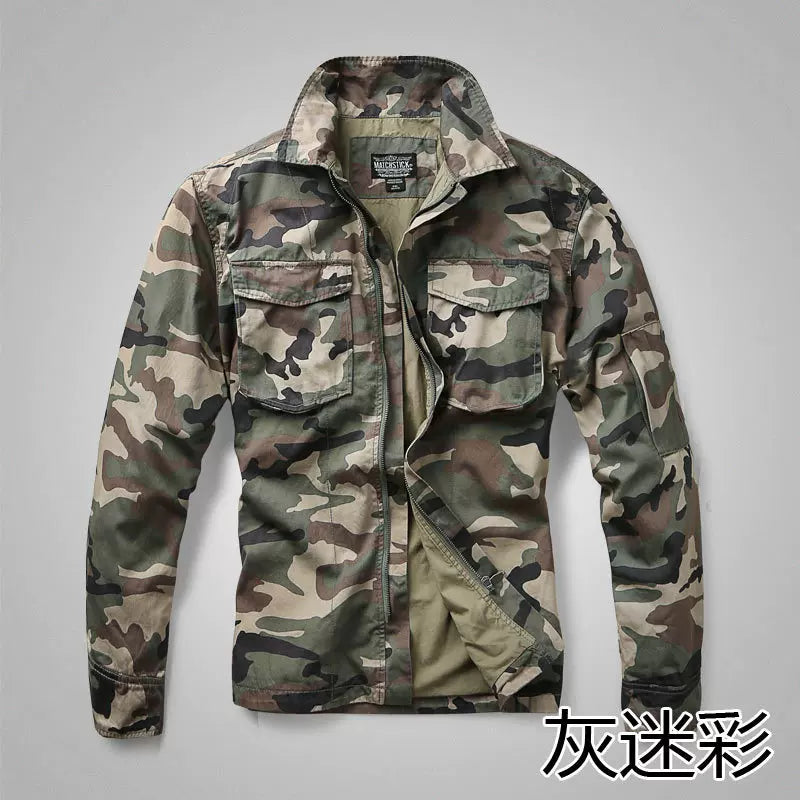Importé - Jacket Camouflage Coton Lourd Homme Double Manche Longue