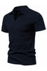 Importé - T-Shirt Polo Coton Hommes Décontractés Col V