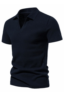 Importé - T-Shirt Polo Coton Hommes Décontractés Col V