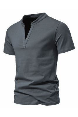 Importé - T-Shirt Sport Hommes Décontractés Col V Manches Courtes En Coton