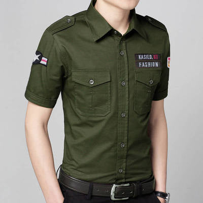 Importé - Chemise Homme Décontracté A Manches Courtes Coton 100 %